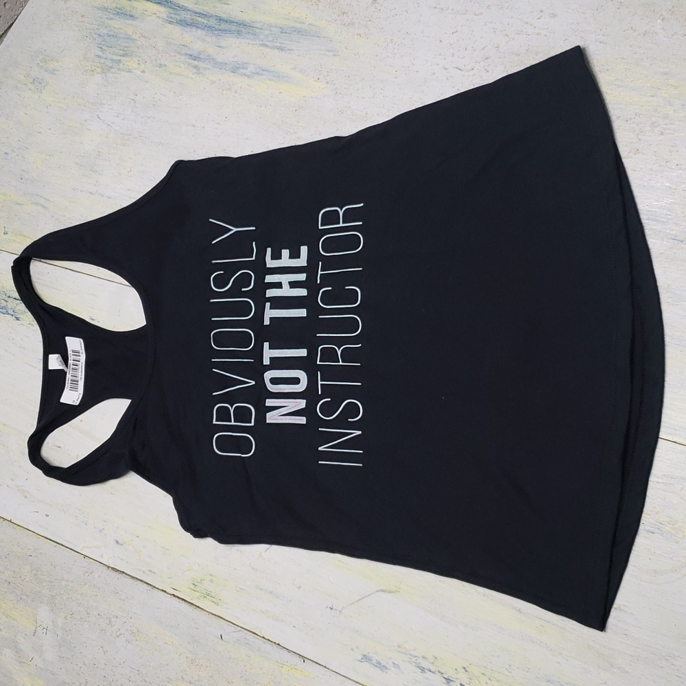 Next Level black tank "Obviously not the Instructor" size L